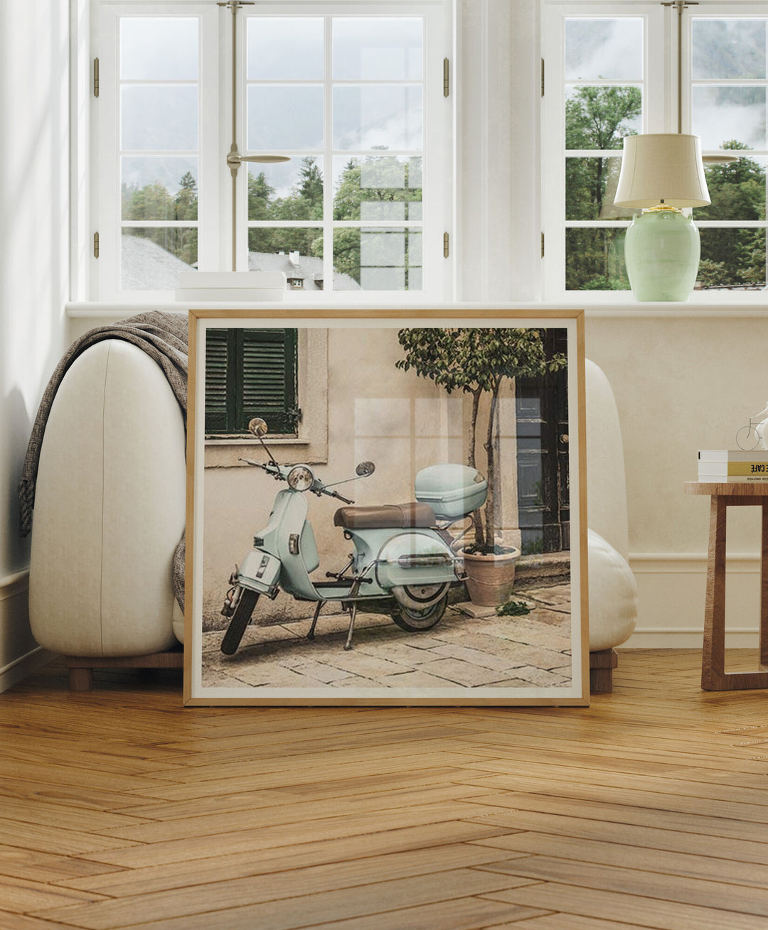 Square Frame Mock-Up with Reflection,Picture Frame Mockup,Art Print Mockup,Digital Template