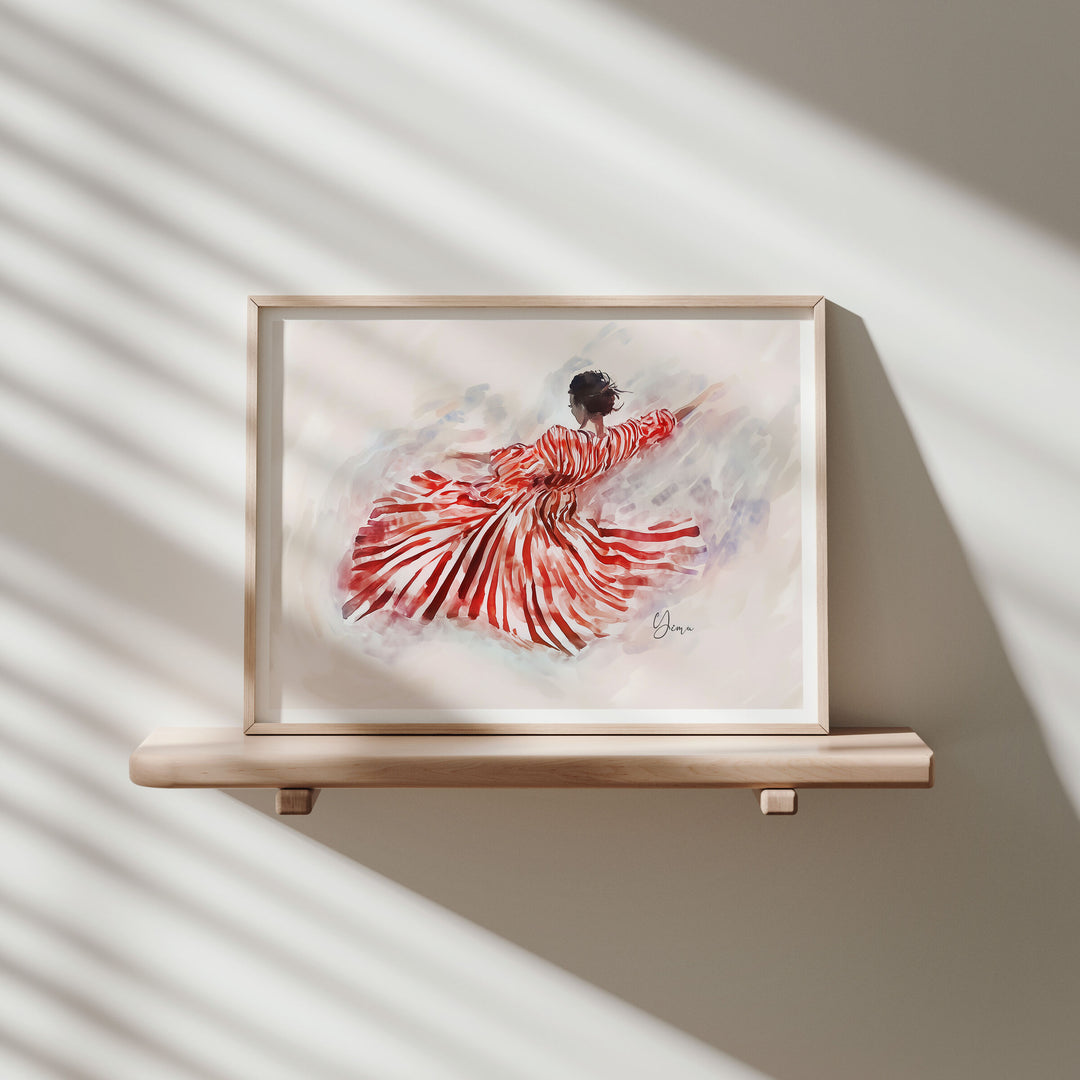 Horizontal Wood Frame Mockups,4x3 Ratio Digital Templates,Wall Art Mockup