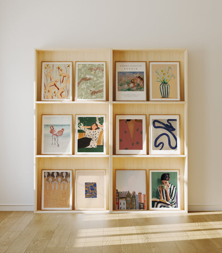 Set of 12 Gallery Art Frame Mockup,3x4 Wood Frame Mock-up,Digital Templates