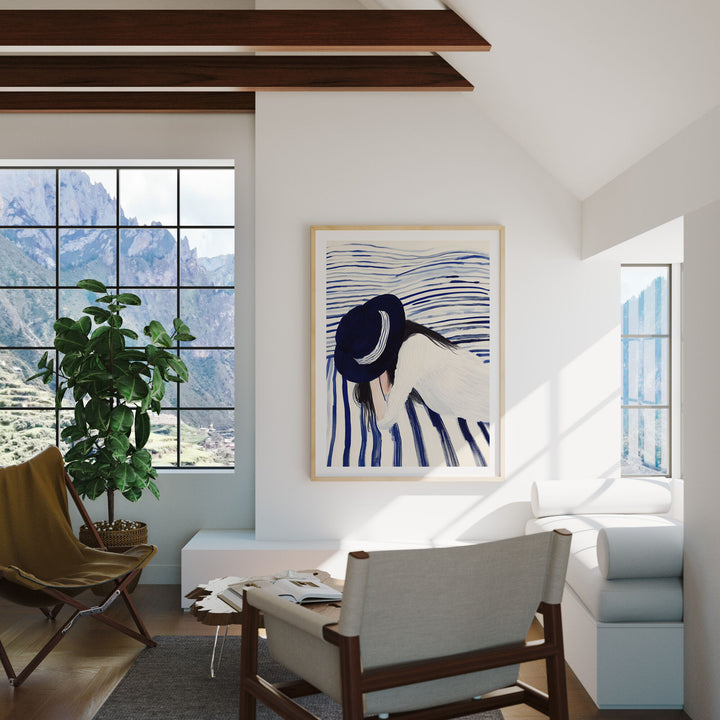 3x4 Wood Frame Mockup in Living Room,Picture Frame Mockup,Print Poster Mockup