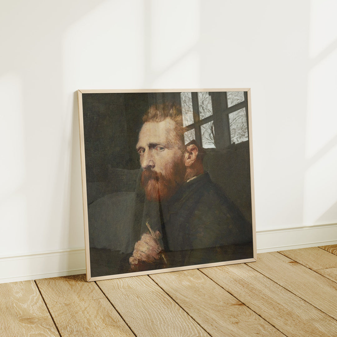 Minimalist Square Wood Frame Mockup with Reflection,Picture Frame Mockup