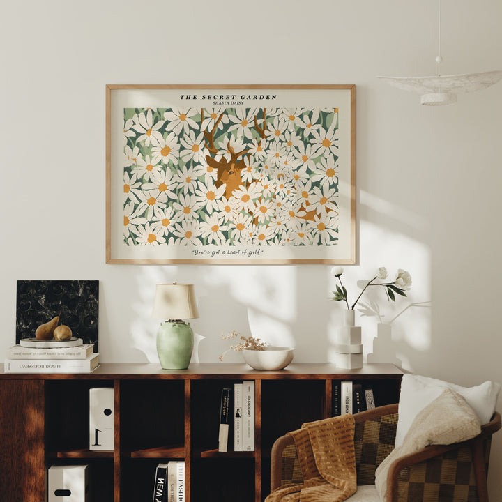Horizontal Wood Frame Mockup in Home Interior,DIN A Ratio Picture Frame Mockup,Art Print Mockup