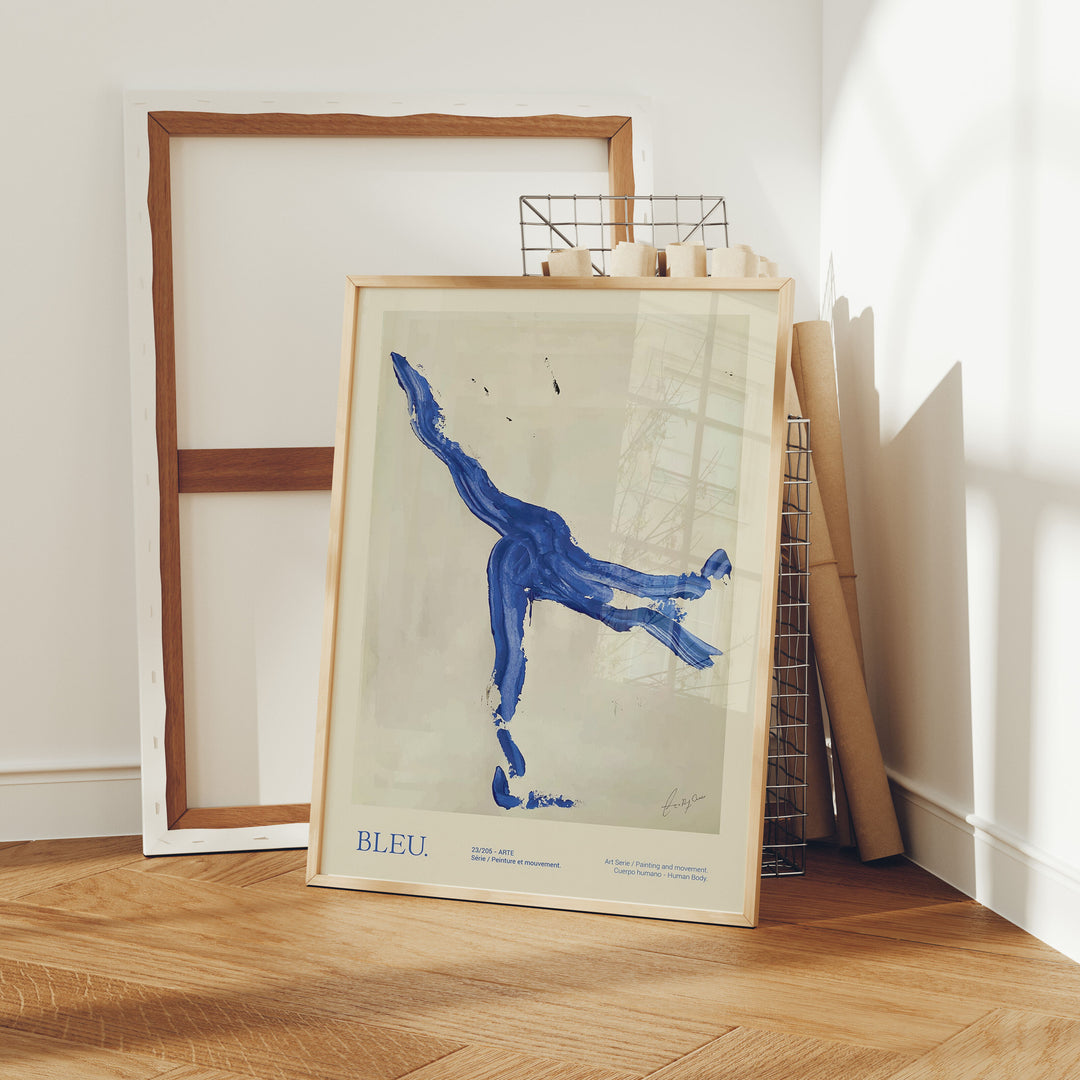 Wood Frame Mockup in Living Room,3x4 Ratio Frame Mock-Up with Reflection