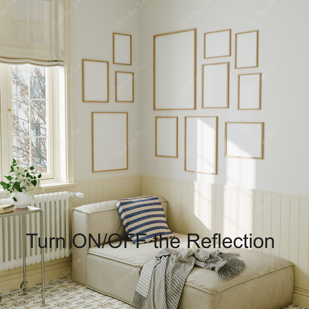 Gallery Wall Frames Mockup,12 Frames Mockup,3x4 Ratio Wall Art Mockup
