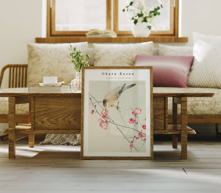 Wood Frame Mockup in Living Room,3x4 Ratio Frame,Print Poster Art Mockup