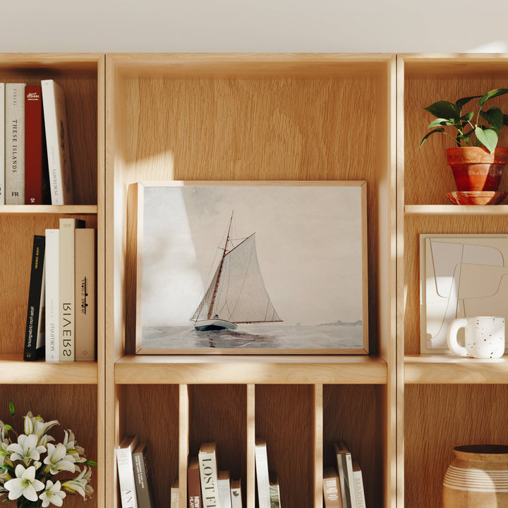 Horizontal Wood Frame Mockup in Living Room,Minimal Interior Art Mockup