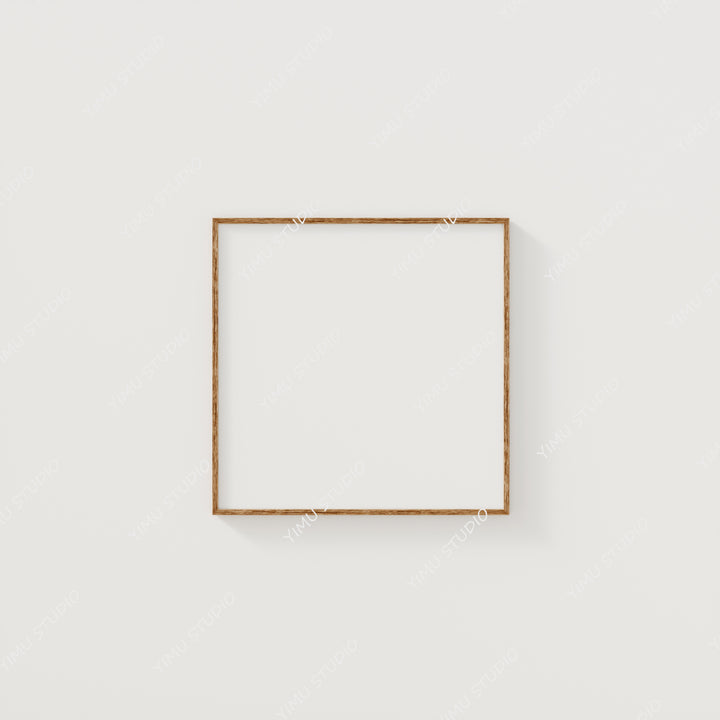 Square Wood Frame Mockup,Wall Art Mockup,Digital Art Display,Psd Templates