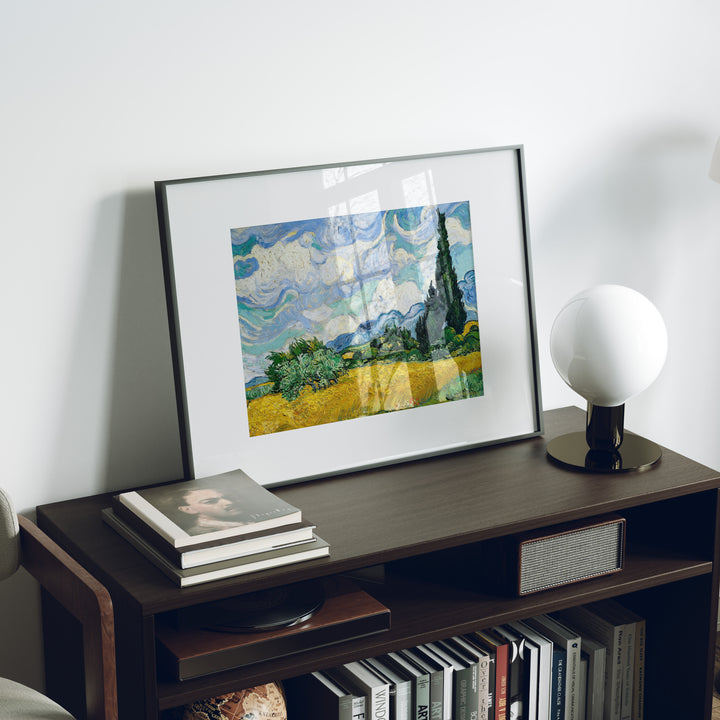 Black Frame Mockup in home Interior,4x3 Horizontal Frame Mock-Up with Reflection