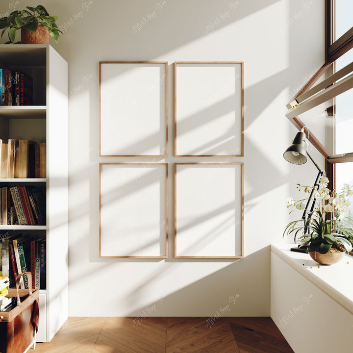 3x4 Wood Frame Mock-Up,Wall Art Mockup,Picture Frame Mockup