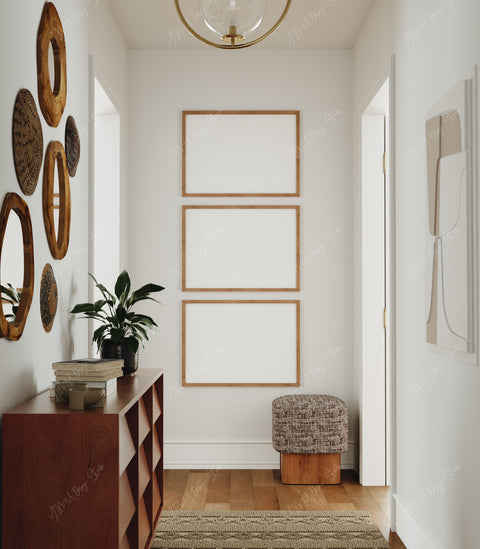 Horizontal gallery frame mockup for printable poster collection