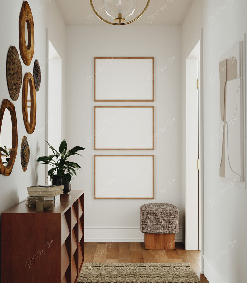 Set of 3 Horizontal Gallery Frame Mockup,7x5 Frame Mockups