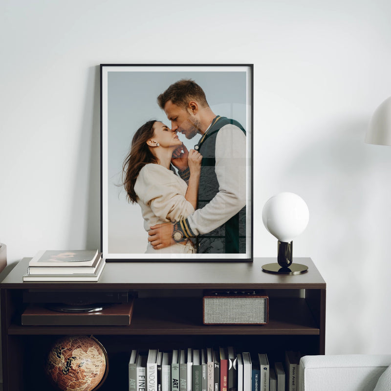 3x4 black frame wall art mockup scene 4