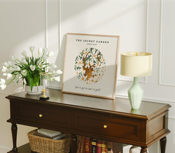 Square Wood Frame Mockup in Living Room,Digital Frame Mockup