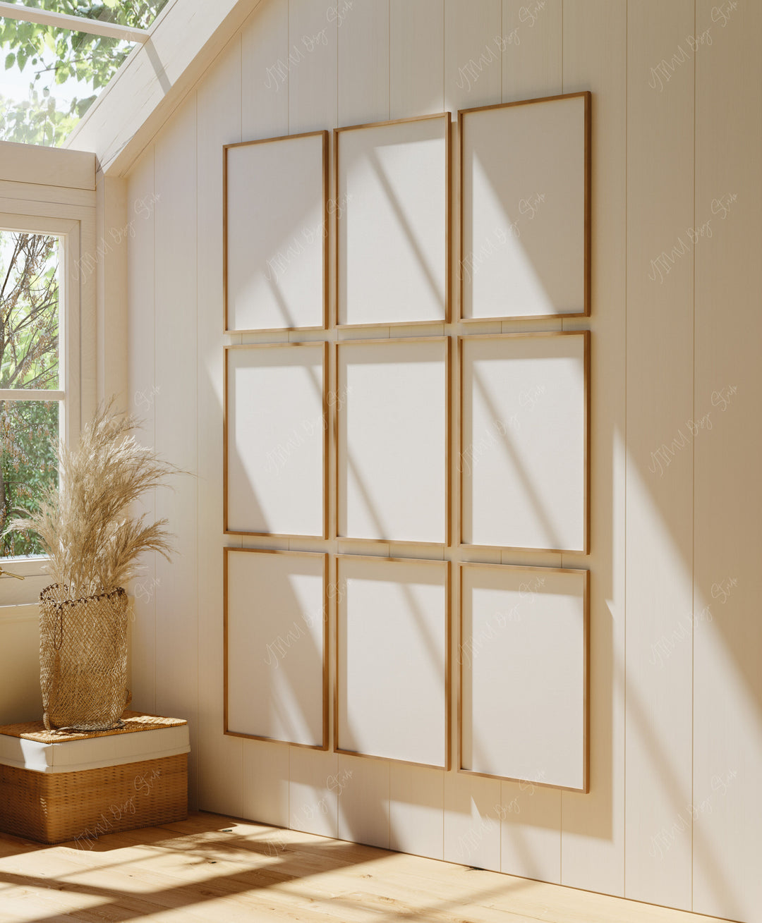 Gallery Wall Mockup,3x4 Ratio Frame Mock-Up,Multiple Frames Wall Art Mockup