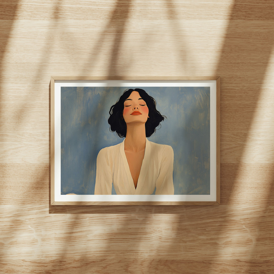 Wood Frame Mockup on Wood Floor,3x4 Horizontal Frame Mockup,Picture Frame Mockup