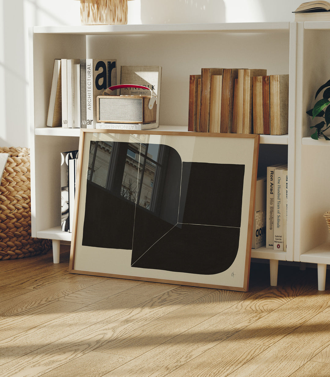 4x3 Horizontal Frame Mock-Up with Reflection,Picture Frame Mockup,Photoshop Template