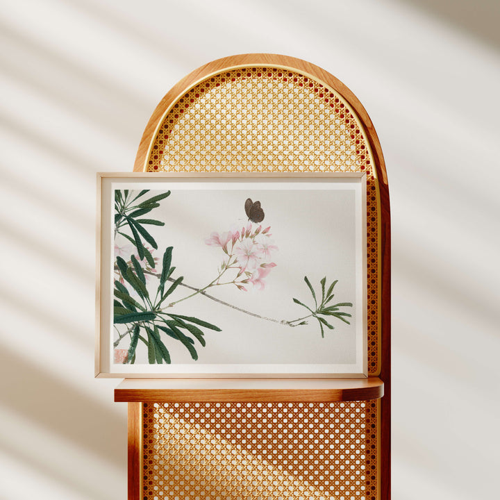 Horizontal Wood Frame Mockup,Minimalist 4x3 Ratio Picture Frame Mock-Up,Art Print Display