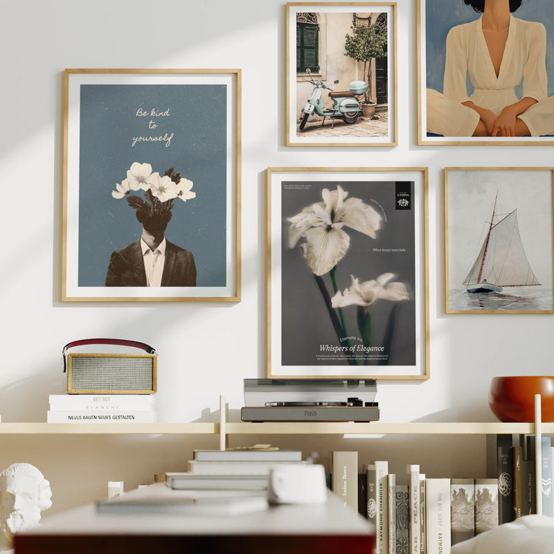 Animated Video Frame Set Mockup | Vertical 3x4 Ratio | 4 Scenes Gallery Mockup Video | Wall Art Video Mockup