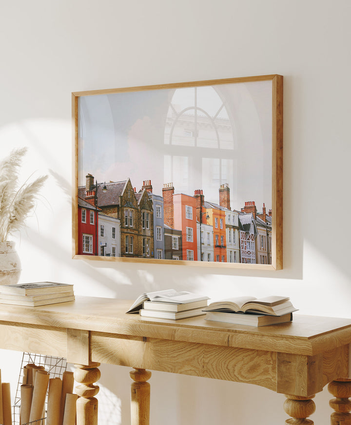 Wood Frame Mockup in home Interior,4x3 Horizontal Frame Mock-Up with Reflection