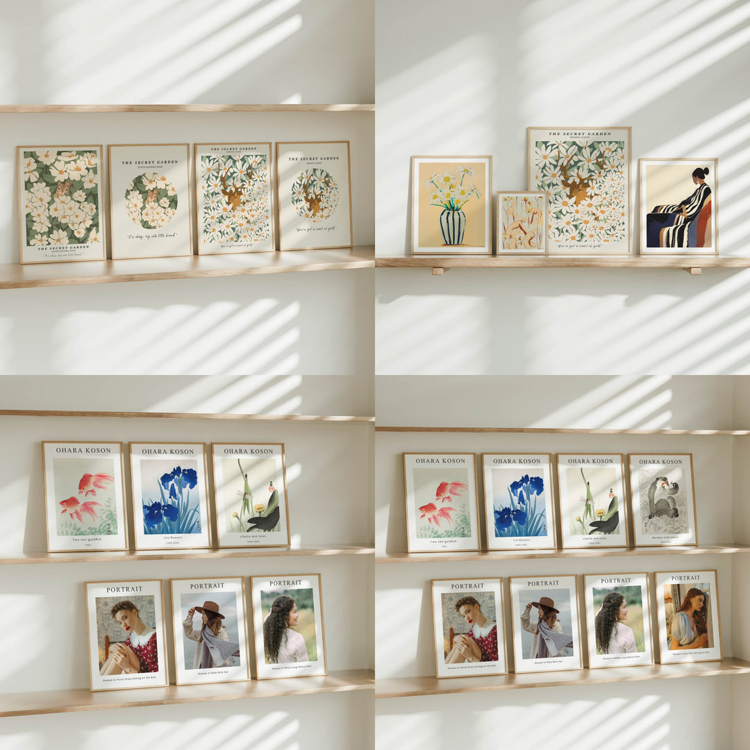 Set of 16 Minimalist Frame Mockup Bundle,Art Print Mockup,Digital Frame Mockup,Psd Template