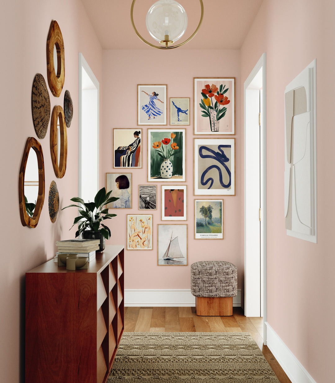 Gallery Wall Art Mockup,5x7 Wood Frame Mockup,Picture Frame Mockup,Multiple Frames Mockup,Digital Templates