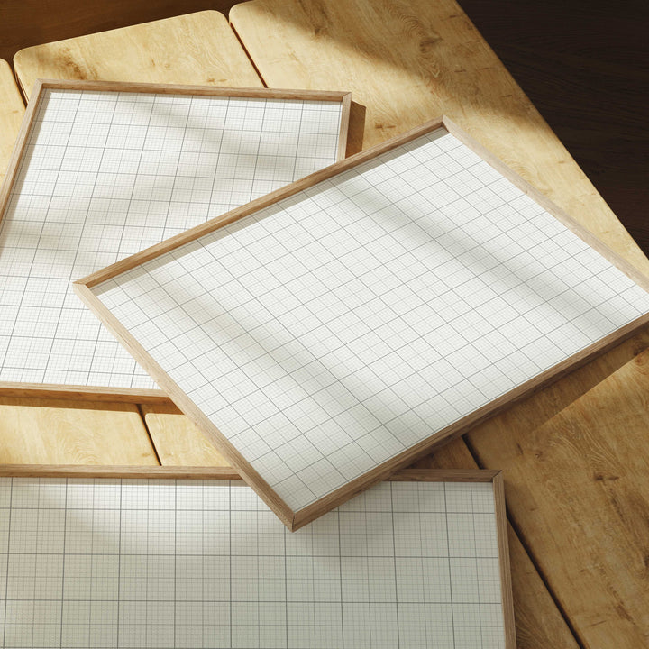 Set of 3 Wood Frame Mockup on Table,3x4 Ratio Frame Mock-Up,Art Print Display