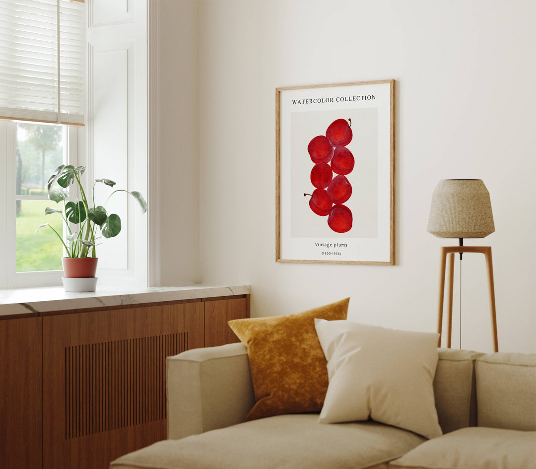 3x4 Wood Frame Mockup in Living Room,Art Print Mockup,Realistic Mockup