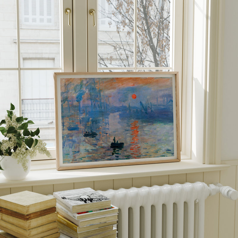 4x3 Horizontal Wood Frame Mockup in Home Interior,Art Print Mockup,Digital Template