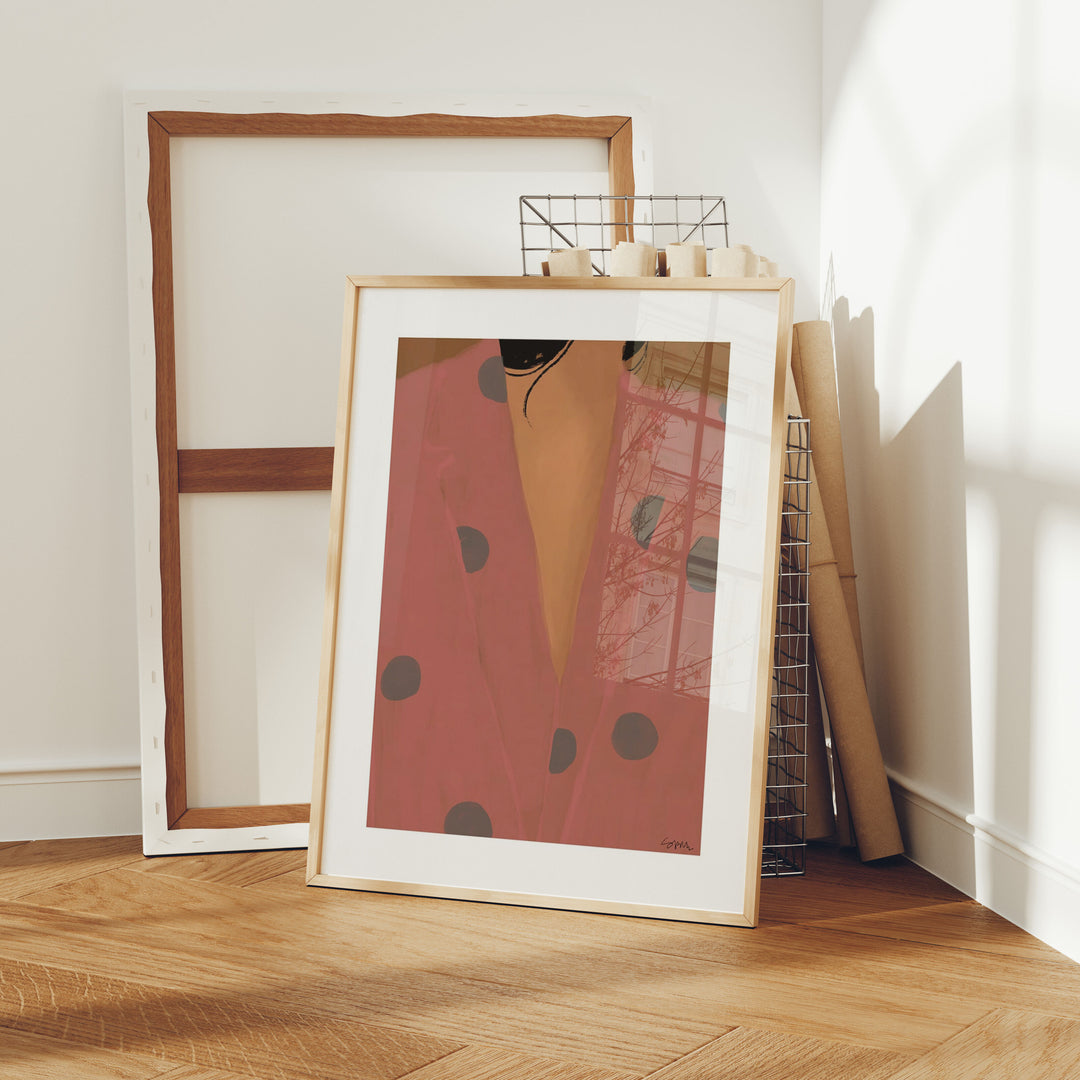 Wood Frame Mockup in Living Room,3x4 Ratio Frame Mock-Up with Reflection