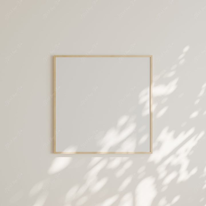Minimalist Wood Frame Mockup,Square Picture Frame Mock-up,Wall Art Mockup
