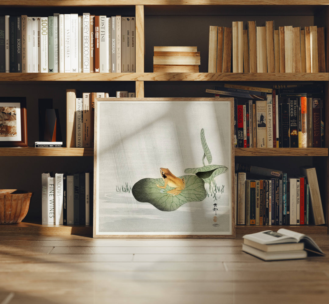 Square Wood Frame Mockup in Living room,Printable Art Mockup,Print Poster Mockup