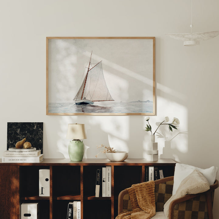 Horizontal Wood Frame Mockup in Home Interior,DIN A Ratio Picture Frame Mockup,Art Print Mockup