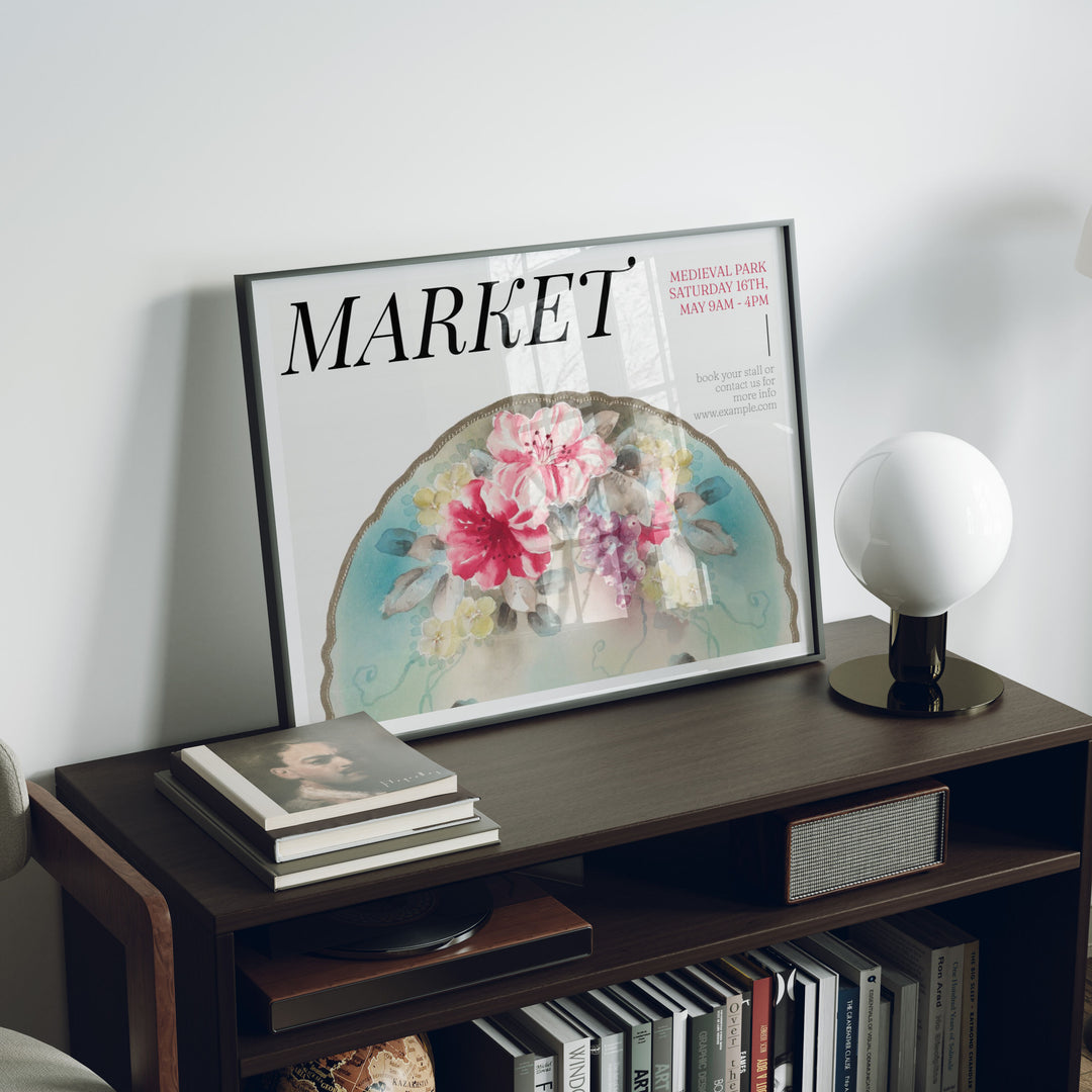 Black Frame Mockup in home Interior,4x3 Horizontal Frame Mock-Up with Reflection,Wall Art Mockup