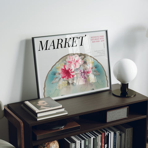 Black 4x3 horizontal frame mockup with reflection in home interior