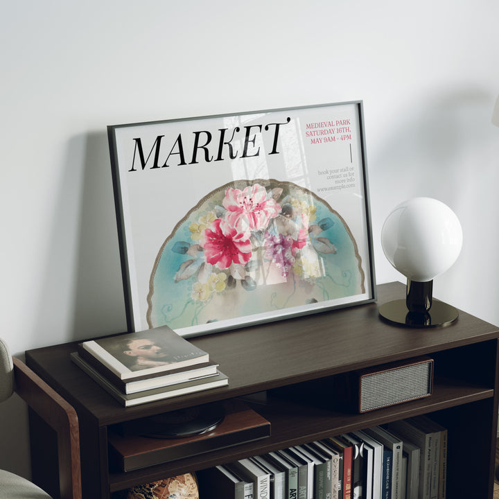 Black Frame Mockup in home Interior,4x3 Horizontal Frame Mock-Up with Reflection,Wall Art Mockup