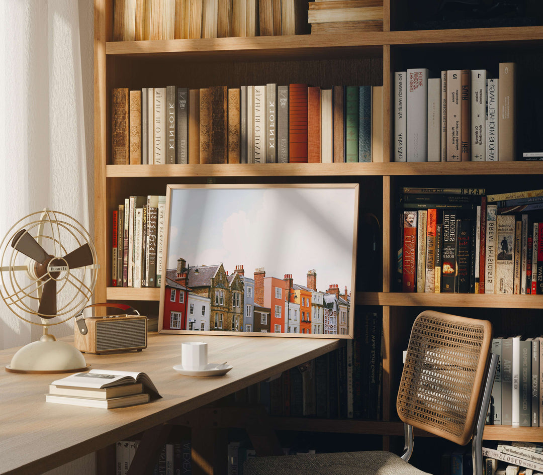 Horizontal Wood Frame Mockup in Living Room,4x3 Ratio Print Poster Mockup