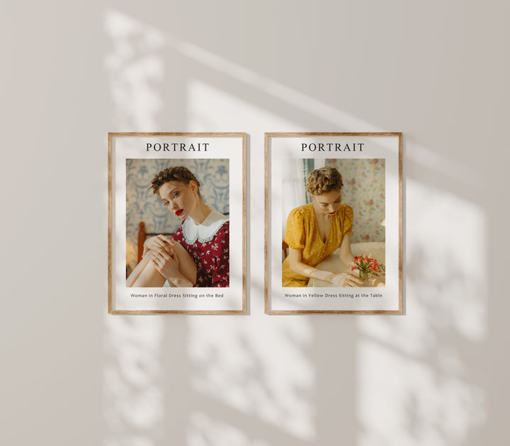 2 Wood Frames Mockup,3x4 Ratio Minimal Vertical Frame Mockup,Wall Art Mockup