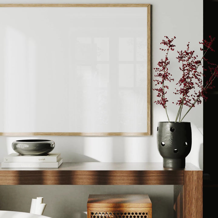 Animated Video Wood Frame Mockup | Horizontal 4x3 Ratio | 3 Scenes Interior Mockup Video