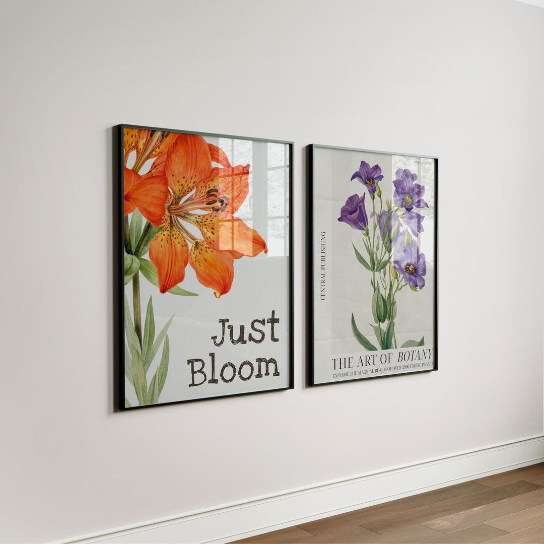 2 Black Frames Mockup with Reflection,5x7 Wall Art Mockups