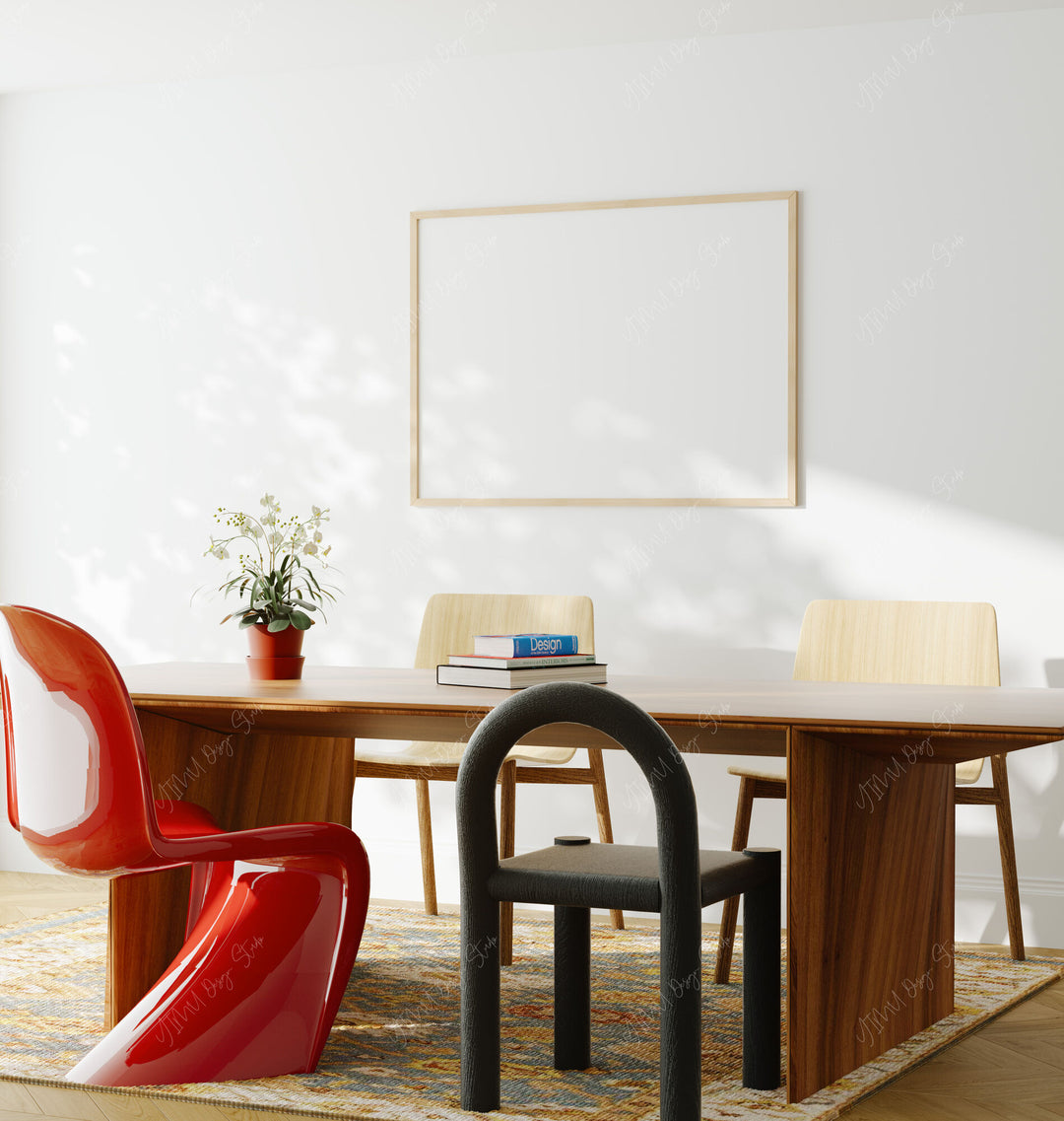 Horizontal Wood Frame Mockup,DIN A Ratio Frame Mock-Up,Picture Frame Mockup,Wall Art Mockup