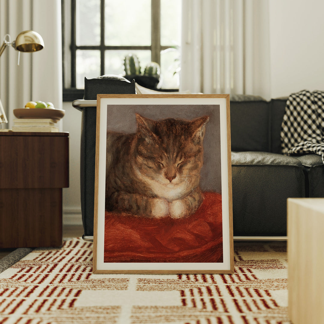 3x4 Wood Frame Mockup in Home Interior,Art Print Mockup,Photoshop Mockup
