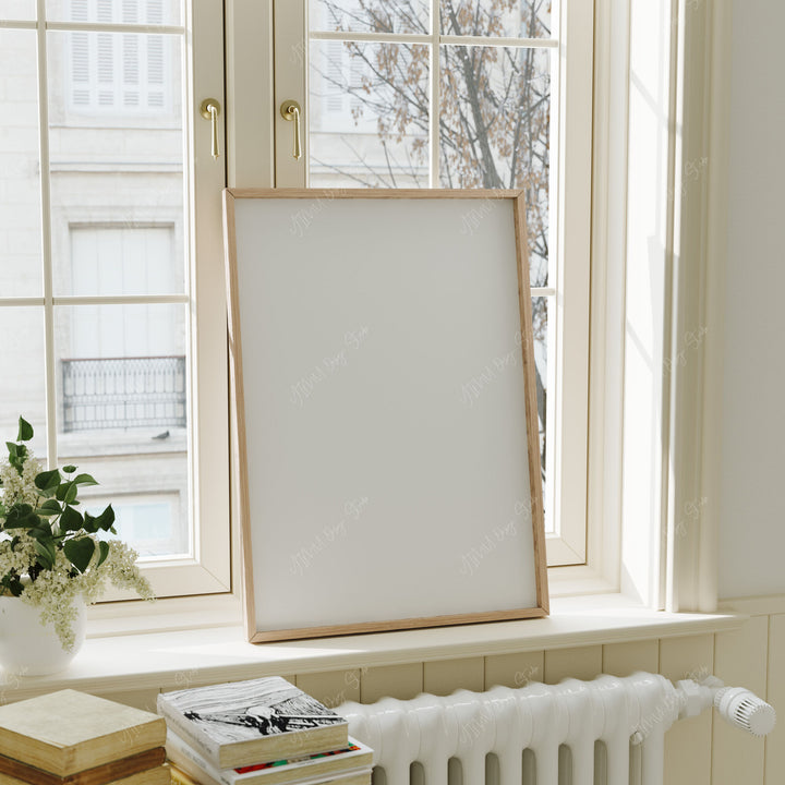 Wood Frame Mockup,DIN A Ratio Frame Mock-Up,Art Print Mockup