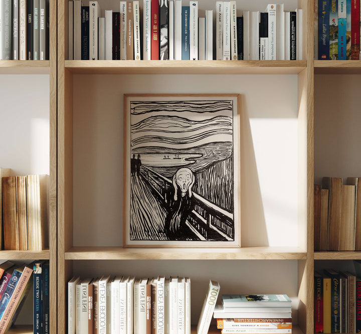 Wood Frame Mockup on Bookshelf,3x4 Ratio Frame Mock-Up,Picture Frame Mockup
