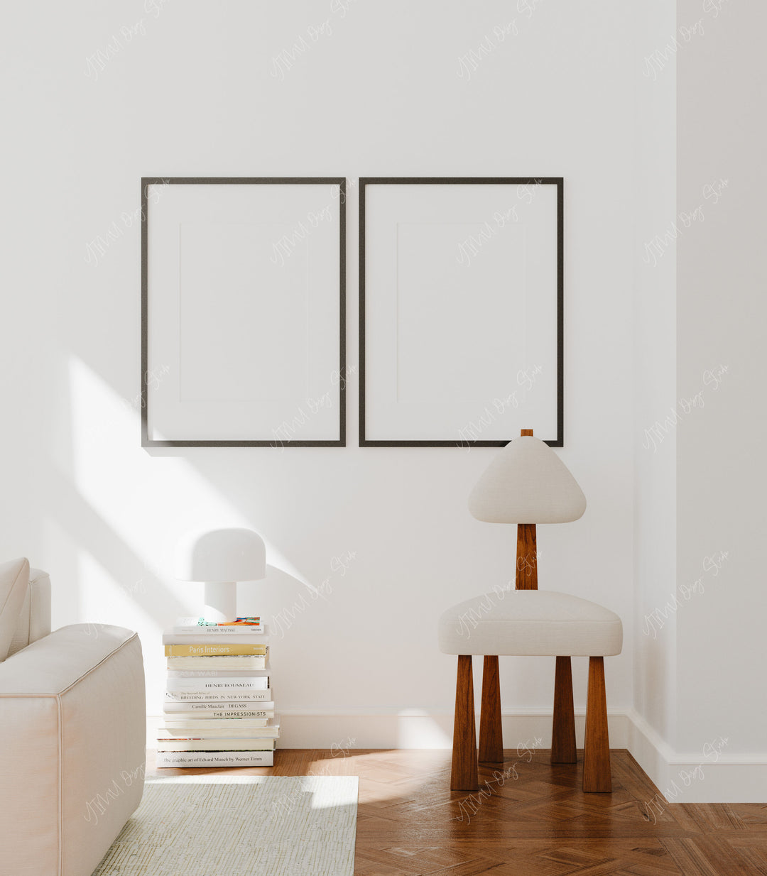 2 Black Frame Mockup,5x7 Vertical Frame Mock-Up,Psd Templates