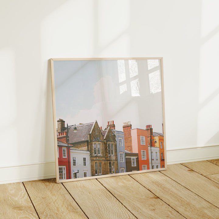 Minimalist Square Wood Frame Mockup with Reflection,Picture Frame Mockup