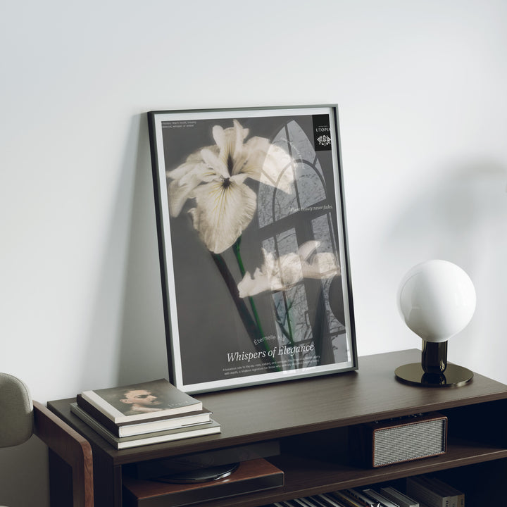 Black Frame Mockup in home Interior,3x4 Verical Frame Mock-Up with Reflection