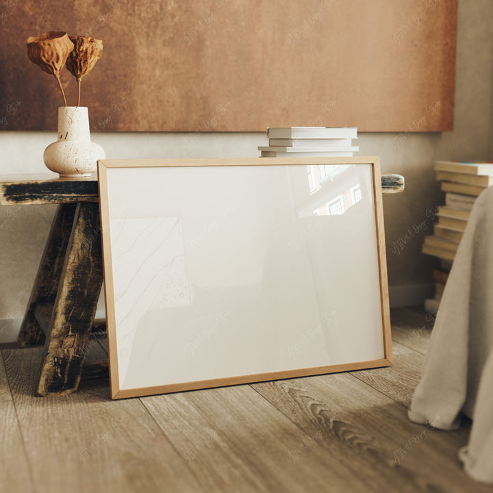 Horizontal Wood Frame Mockup,DIN A Wall Art Mockups,Digital Templates
