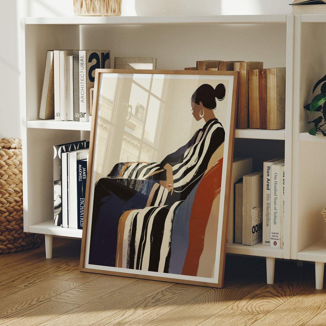Wood Frame Mockup in home Interior,3x4 Ratio Frame Mock-Up with Reflection,Picture Frame Mockup