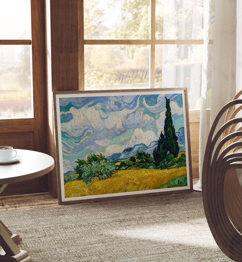 4x3 Horizontal Wood Frame Mockup,Art Print Mockup,Photoshop Templates