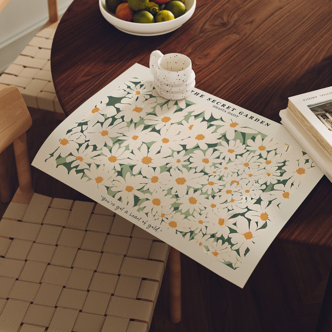 Horizontal Poster Frame Mockup,7x5 Flatlay Canva Print Detail Mockup